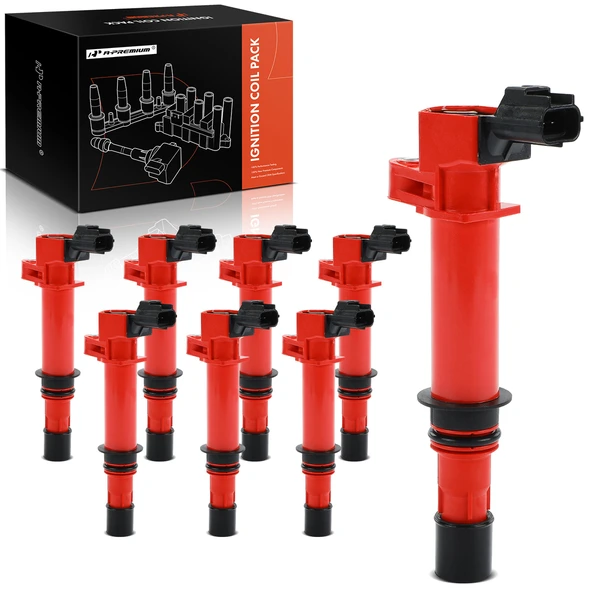 2000-2007 Dodge Dakota A Set of 8-Pc Ignition Coil 2-Blade Terminal Rectangular A-Premium APIC1034