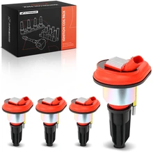4 Pcs Red Ignition Coil