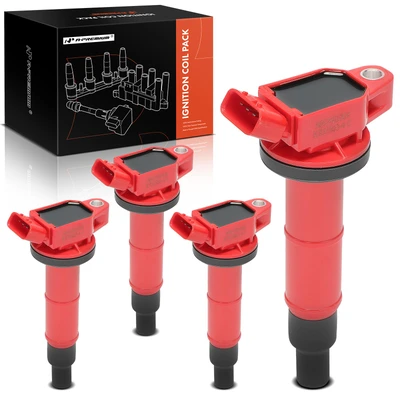 4Pcs Red Ignition Coil