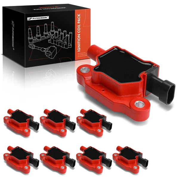 A Set of 8-Pc Ignition Coil 4-Blade Terminal Oval A-Premium APIC1041