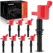 8 Pcs Red Ignition Coil