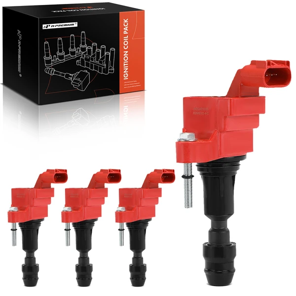 2006-2010 Chevrolet Cobalt A Set of 4-Pc Ignition Coil 4-Blade Terminal Oval A-Premium APIC1043