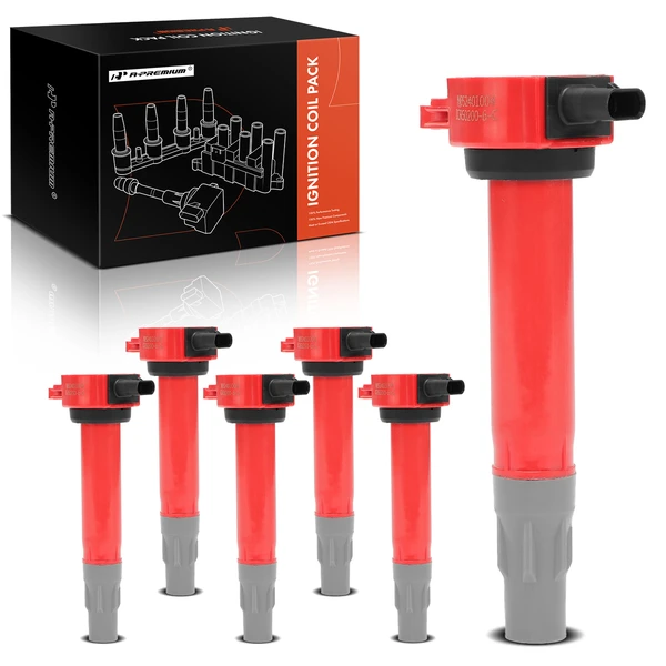2006-2008 Dodge Magnum A Set of 6-Pc Ignition Coil 3-Blade Terminal Oval A-Premium APIC1135