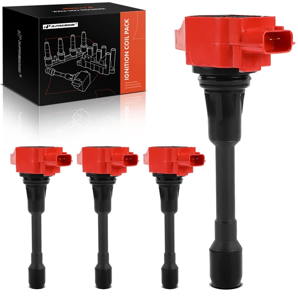 2013-2021 Nissan NV200 A Set of 4-Pc Ignition Coil 3-Blade Terminal Rectangular A-Premium APIC1051