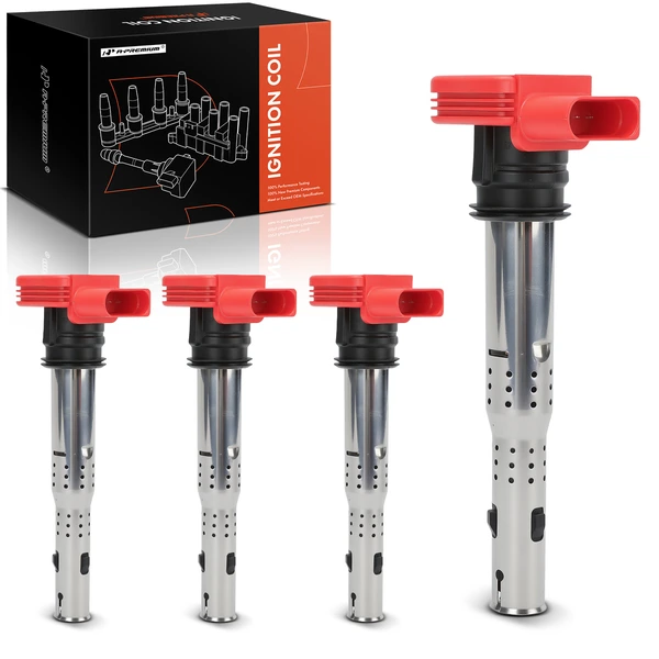 2006-2010 Lamborghini Murcielago A Set of 4-Pc Ignition Coil 4-Blade Terminal Oval A-Premium APIC1595