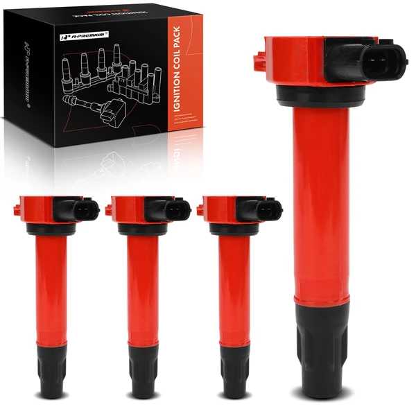 2011-2015 Mitsubishi RVR A Set of 4-Pc Ignition Coil 3-Blade Terminal Oval A-Premium APIC1450