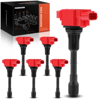 6 Pcs Red Ignition Coil