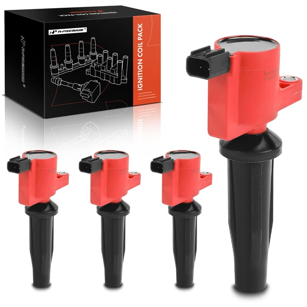 A Set of 4-Pc Ignition Coil 2-Blade Terminal Rectangular A-Premium APIC1056