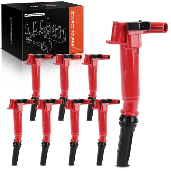 2010-2014 Ford F-150 A Set of 8-Pc Ignition Coil 2-Blade Terminal Oval A-Premium APIC1058