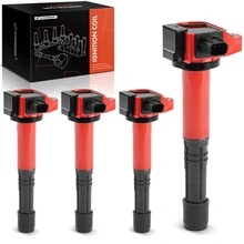 4 Pcs Red Ignition Coil