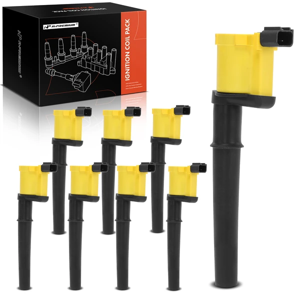 2003-2004 Mercury Marauder A Set of 8-Pc Ignition Coil 2-Blade Terminal Oval A-Premium APIC1251
