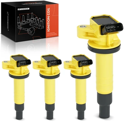 4 Pcs Yellow Ignition Coil