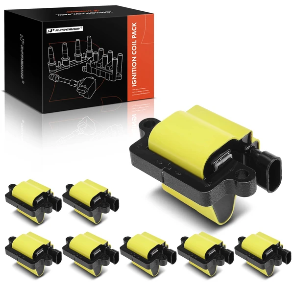 A Set of 8-Pc Ignition Coil 4-Blade Terminal Oval A-Premium APIC1072