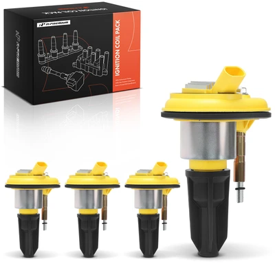 4 Pcs Yellow Ignition Coil