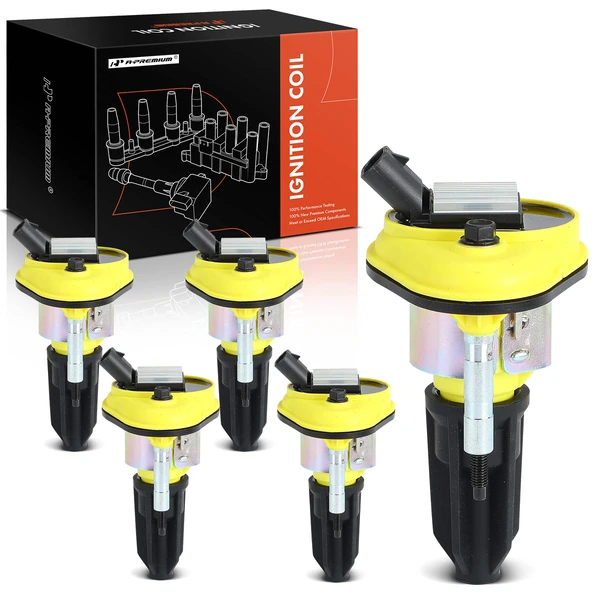 A Set of 5-Pc Ignition Coil 3-Blade Terminal Oval A-Premium APIC1141