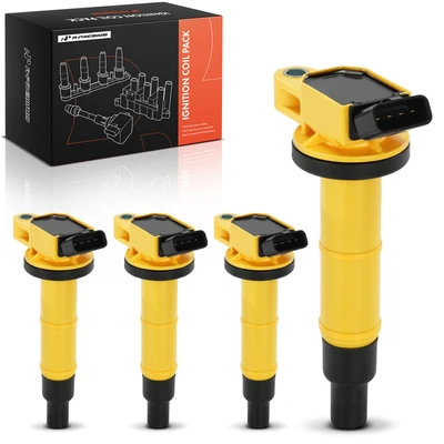 4 Pcs Yellow Ignition Coil