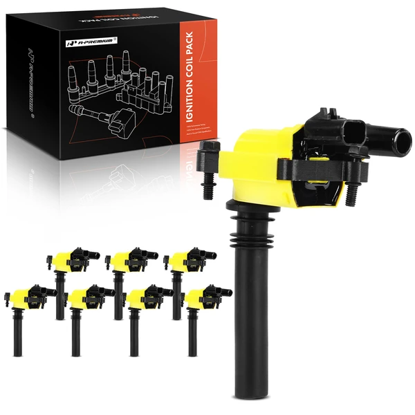 2004-2005 Dodge Durango A Set of 8-Pc Ignition Coil 2-Blade Terminal Oval A-Premium APIC1073