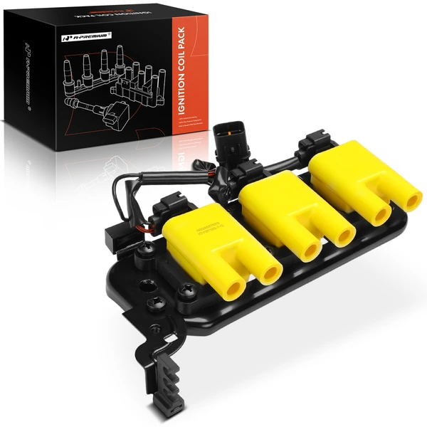 One Set-Pc Ignition Coil 4-Blade Terminal Oval A-Premium APIC1469