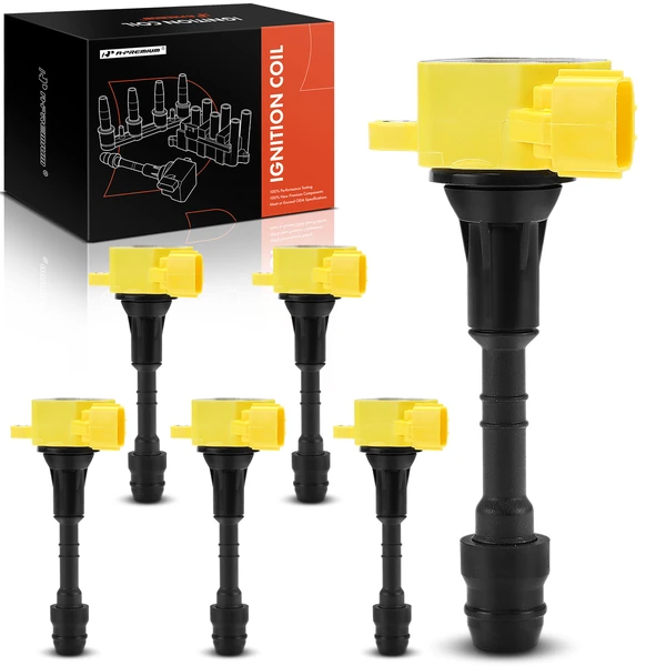 A Set of 6-Pc Ignition Coil 3-Blade Terminal Oval A-Premium APIC1473