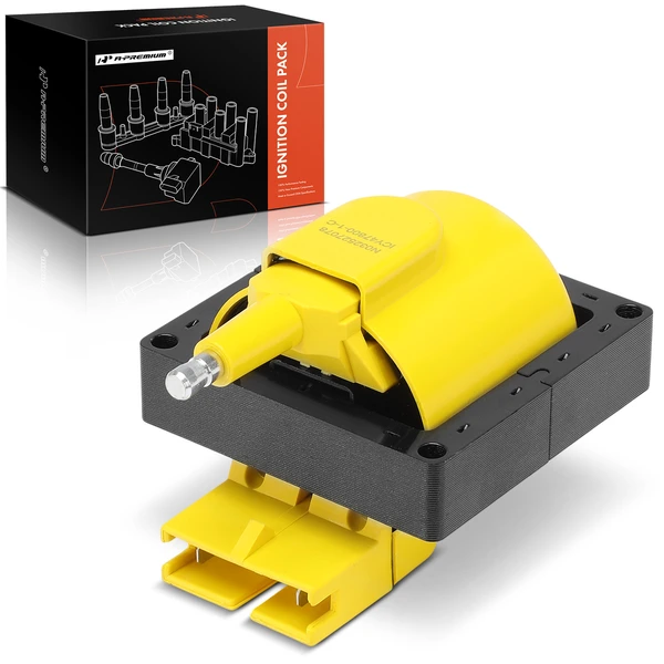 1-Pc Ignition Coil 2-Blade Terminal Rectangular A-Premium APIC1475