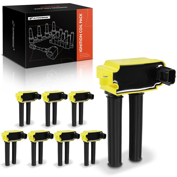 2008-2023 Dodge Challenger A Set of 8-Pc Ignition Coil 3-Blade Terminal Rectangular A-Premium APIC1077