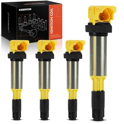 4 Pcs Yellow Ignition Coil