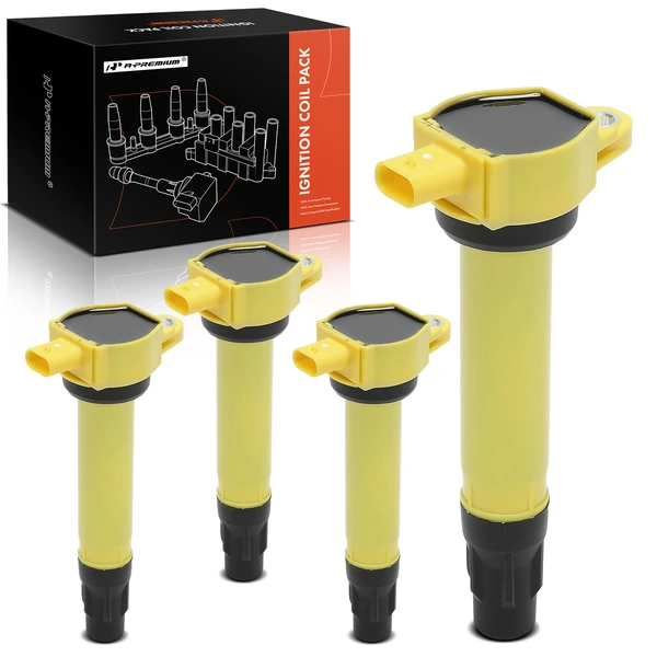 2007-2010 Chrysler Sebring A Set of 4-Pc Ignition Coil 3-Blade Terminal Oval A-Premium APIC1146