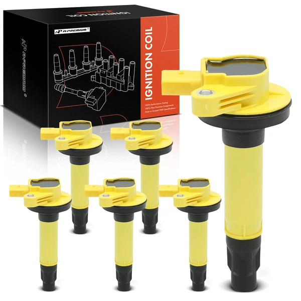 2007-2015 Mazda CX-9 A Set of 6-Pc Ignition Coil 2-Blade Terminal Square A-Premium APIC1145