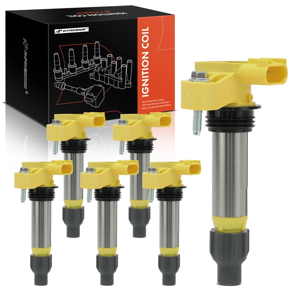 2012-2017 Chevrolet Caprice A Set of 6-Pc Ignition Coil 4-Blade Terminal Oval A-Premium APIC1228