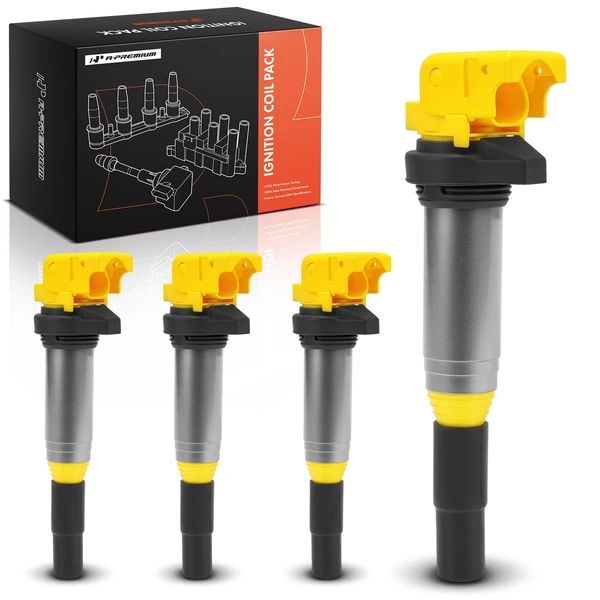 2011-2016 Mini Cooper Countryman 4-Pc Ignition Coil 3-Blade Terminal Triangle A-Premium APIC1481