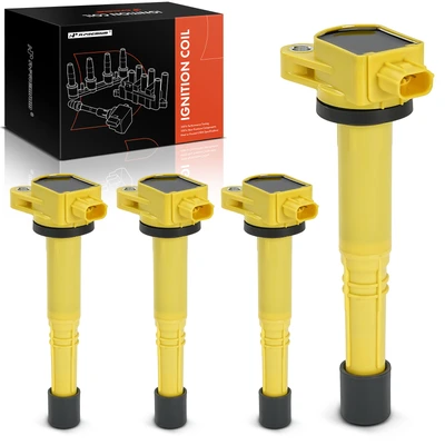 4 Pcs Yellow Ignition Coil