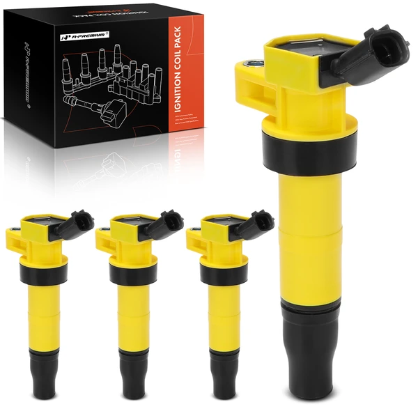 A Set of 4-Pc Ignition Coil 2-Blade Terminal Oval A-Premium APIC1482