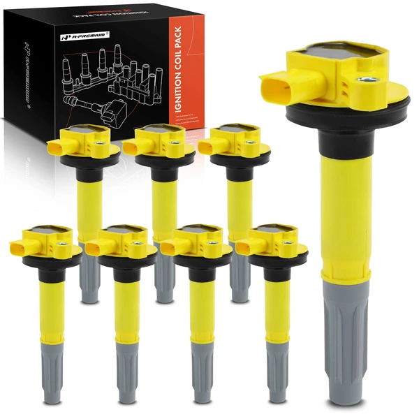 2011-2016 Ford F-150 A Set of 8-Pc Ignition Coil 2-Blade Terminal Oval A-Premium APIC1083