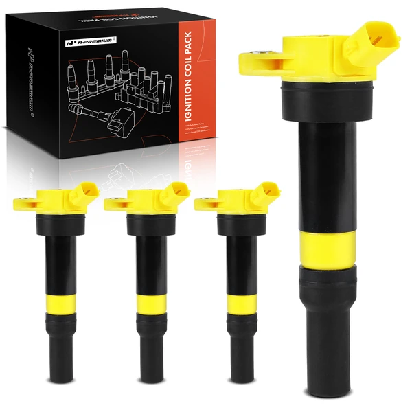 2014-2016 Kia Forte Koup A Set of 4-Pc Ignition Coil 2-Blade Terminal Rectangular A-Premium APIC1085