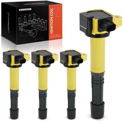 4 Pcs Yellow Ignition Coil