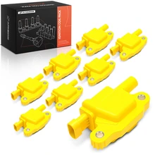 8 Pcs Yellow Square Ignition Coil
