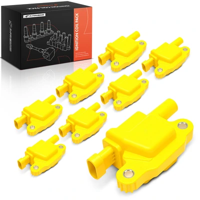 8 Pcs Yellow Square Ignition Coil