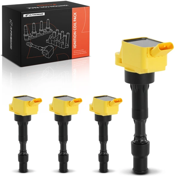 2016-2020 Kia Optima 4-Pc Ignition Coil 4-Pin Terminal Rectangular, Oval A-Premium APIC1492