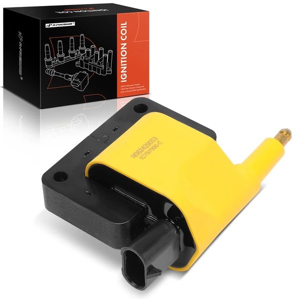 1994-1997 Dodge Ram 1500 One Set-Pc Ignition Coil 2-Pin Terminal Round A-Premium APIC1253