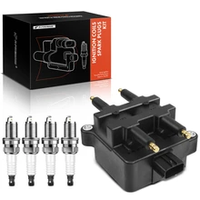 2004-2005 Subaru Outback Ignition Coil and Spark Plug Kit Set of 1 Iridium Series, 4-Blade Terminal A-Premium APIC0610