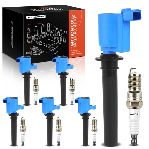 2002-2004 Mazda MPV Ignition Coil and Spark Plug Kit Set of A Set of 12 Double Iridium Series, 2-Blade Terminal A-Premium APIC1003