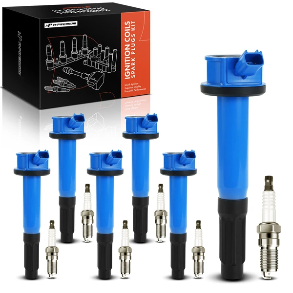Ignition Coil Pack Set of 12 Iridium Series, 2-Blade Terminal A-Premium APIC1379