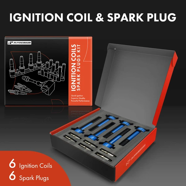 Ignition Coil Pack Set of 12 Iridium Series, 2-Blade Terminal A-Premium APIC1379