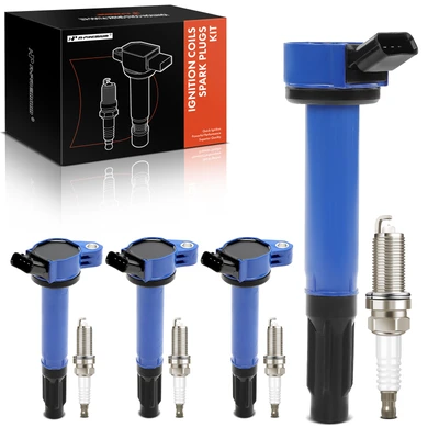 4 Pcs Ignition Coils & 4 Pcs Double Iridium Spark Plugs