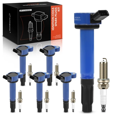 6 Pcs Ignition Coils & 6 Pcs Double Iridium Spark Plugs