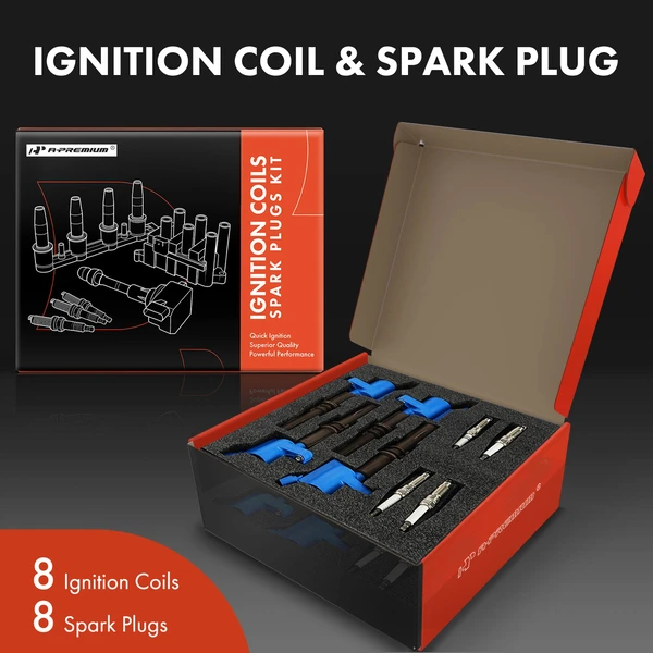 Ignition Coils & Spark Set of A Set of 16 Iridium Series, 2-Blade Terminal A-Premium APIC1380