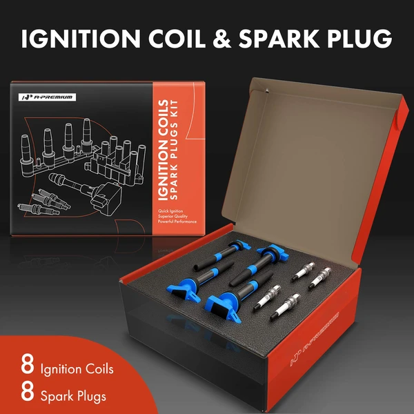 Ignition Coil Pack Set of 16 Iridium Series, 4-Blade Terminal A-Premium APIC1382