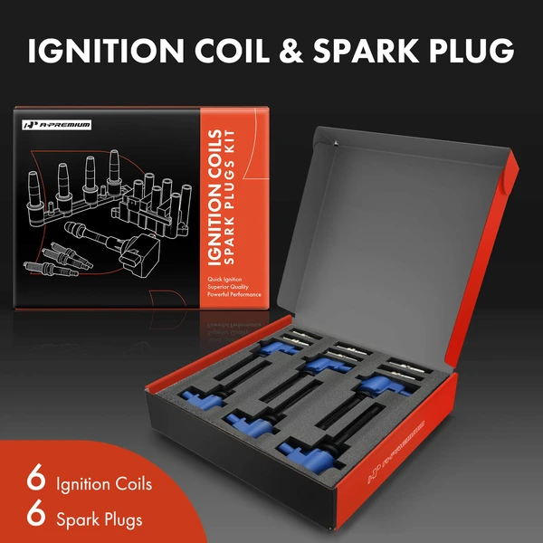 Ignition Coil Pack Set of 12 Iridium Series, 4-Blade Terminal A-Premium APIC1514