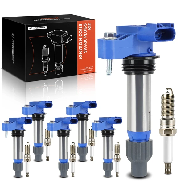 2014-2016 Chevrolet Impala Limited Ignition Coil and Spark Plug Kit Set of A Set of 12 Iridium & Platinum Series, 4-Blade Terminal A-Premium APIC1103