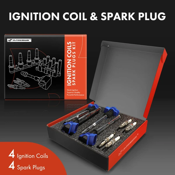 Ignition Coils & Spark Plugs Kits Set of A Set of 8 Iridium Series, 4-Blade Terminal A-Premium APIC1516